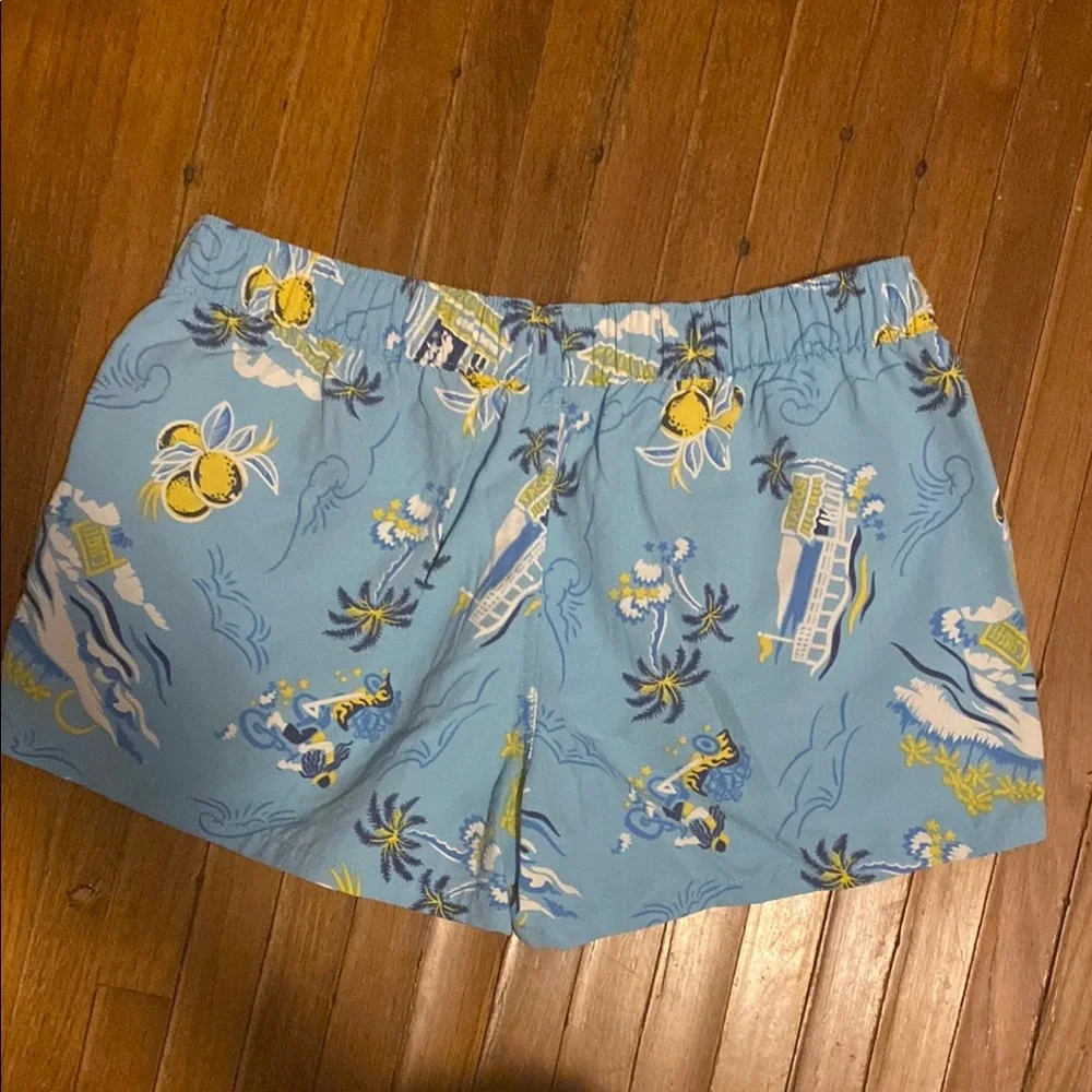 Patagonia Blue and Yellow Print Athletic Shorts Woman Small - Picture 5 of 5